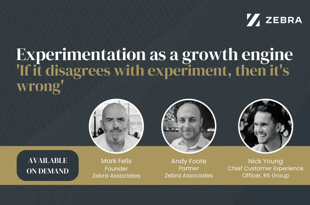 Webinar - Experimentation as a growth engine: 'If it disagrees with experiment, then it's wrong'